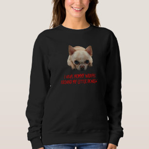 Brown & White Chihuahua Mummy Wrapped Around Dewcl Sweatshirt