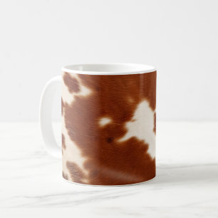 Brown White Cowhide Coffee Mug