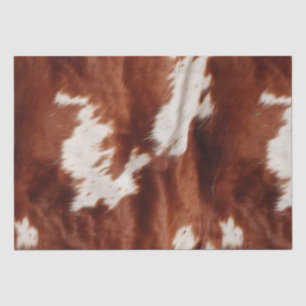 Brown White Cowhide Tissue Paper