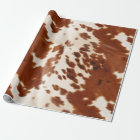 Brown White Cowhide