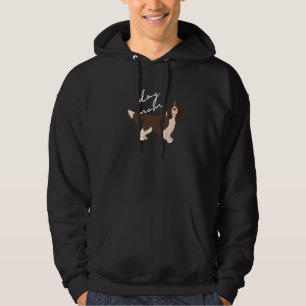 Brown & White English Springer Spaniel Dog Mum Wom Hoodie