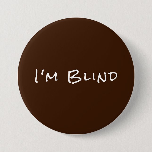 Brown White Eye Doctor Joke Button (Front)