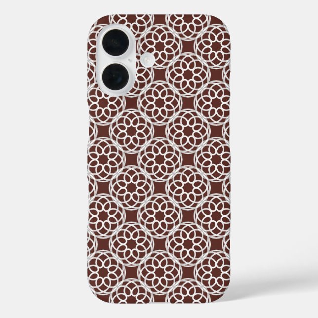 Brown White Geometric Seamless Pattern Case-Mate iPhone Case (Back)