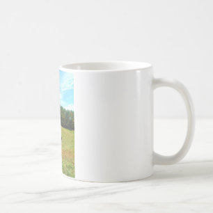 Brown & White horse,autumn trees,blue sky Coffee Mug