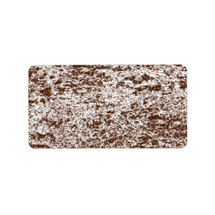 Brown & White Marble Address Sticker