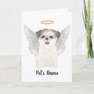 Brown & White Shih Tzu Sympathy Memorial Card
