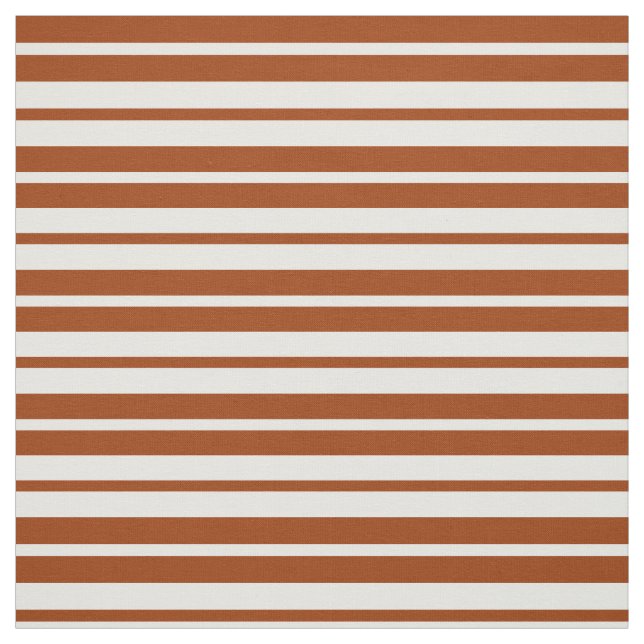 Brown White Stripes Pattern Design Fabric (Swatch)