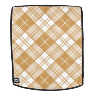 Brown White Tartan Pattern yxm0uat9 Backpack