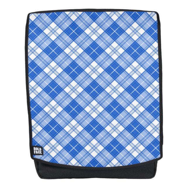Brown White Tartan Pattern yxm0uat9 Backpack (Front)