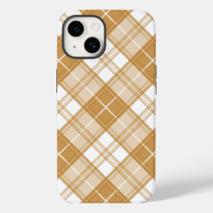 Brown White Tartan Pattern yxm0uat9 Case-Mate iPhone 14 Case