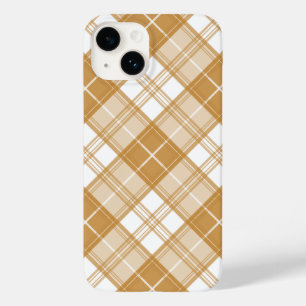 Brown White Tartan Pattern yxm0uat9 Case-Mate iPhone 14 Case