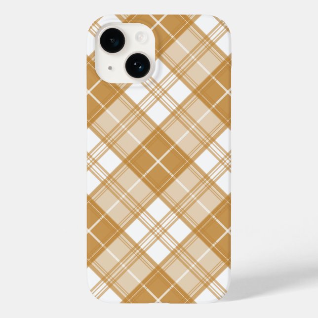 Brown White Tartan Pattern yxm0uat9 Case-Mate iPhone Case (Back)