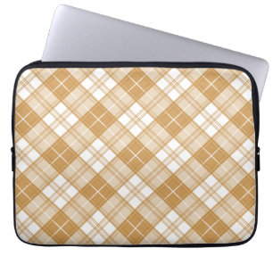 Brown White Tartan Pattern yxm0uat9 Laptop Sleeve
