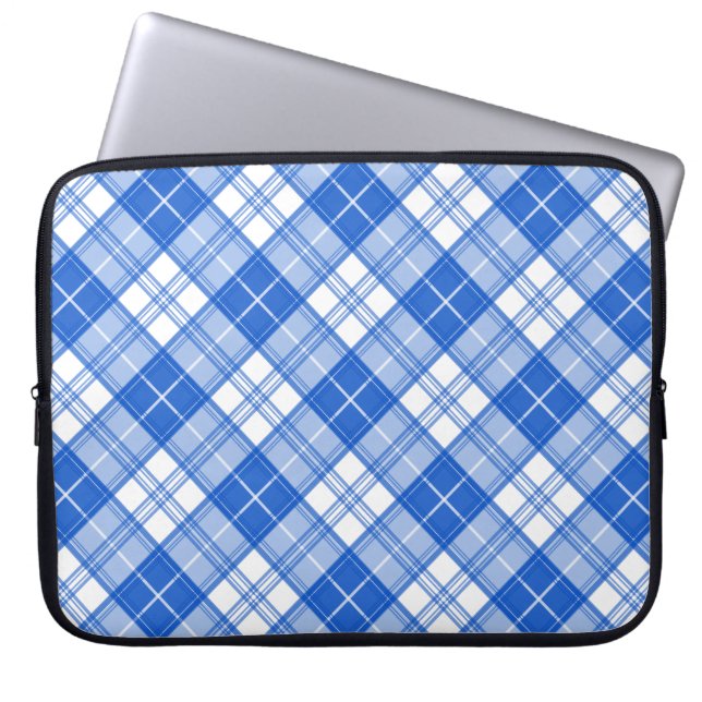 Brown White Tartan Pattern yxm0uat9 Laptop Sleeve (Front)