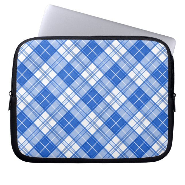 Brown White Tartan Pattern yxm0uat9 Laptop Sleeve (Front)