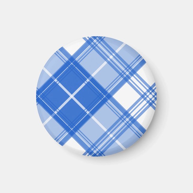 Brown White Tartan Pattern yxm0uat9 Magnet (Front)