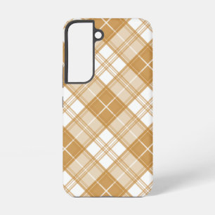 Brown White Tartan Pattern yxm0uat9 Samsung Galaxy Case