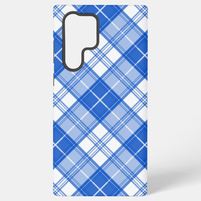 Brown White Tartan Pattern yxm0uat9 Samsung Galaxy S22 Ultra Case (Back)