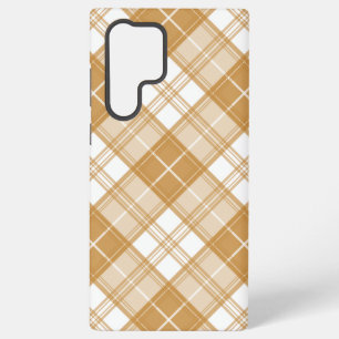 Brown White Tartan Pattern yxm0uat9 Samsung Galaxy Case