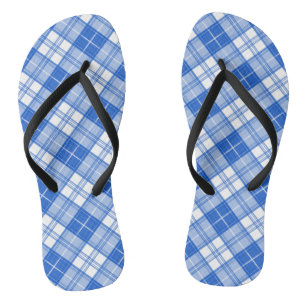 Brown White Tartan Pattern yxm0uat9 Thongs