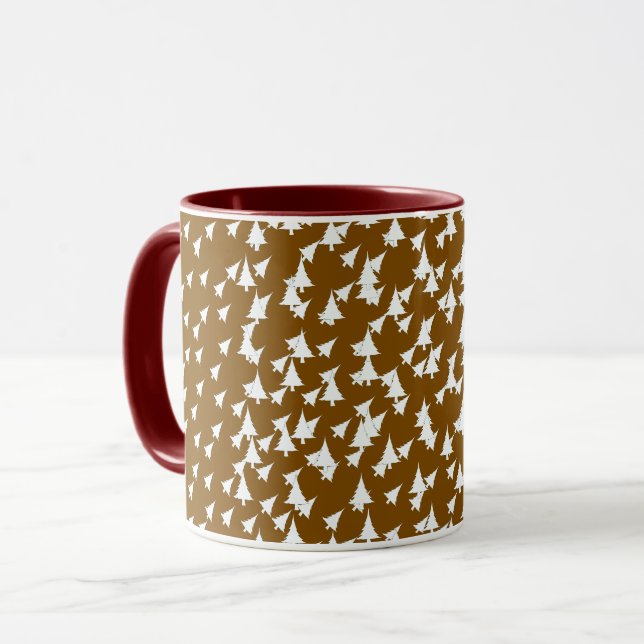 Brown White Trees Combo  Mug (Front Left)