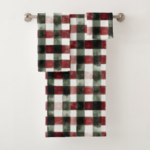 Brown White Winter Snowflakes   Bath Towel Set