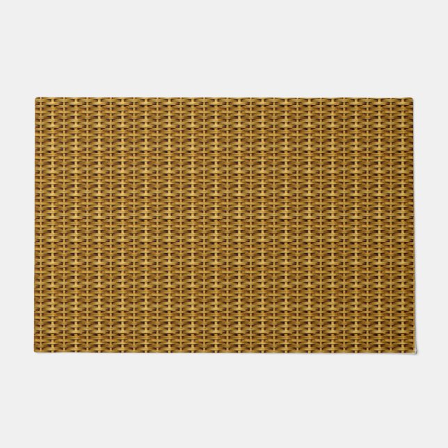 Brown Wicker Look Doormat (Front)