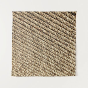 Brown wicker mat tapestry