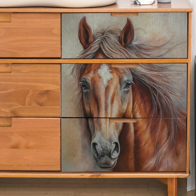 Brown Wild Horse Closeup Decoupage Tissue Paper (Creator Uploaded)