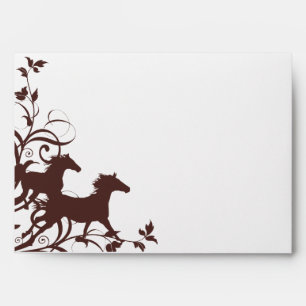 Brown Wild Horses Envelope