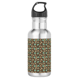 Brown with blue hats 532 ml water bottle