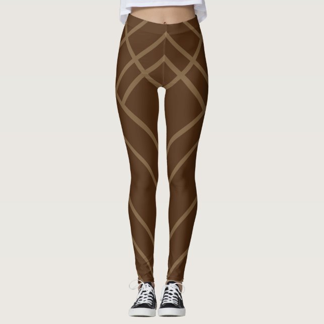  Brown with gold stripes leggings (Front)
