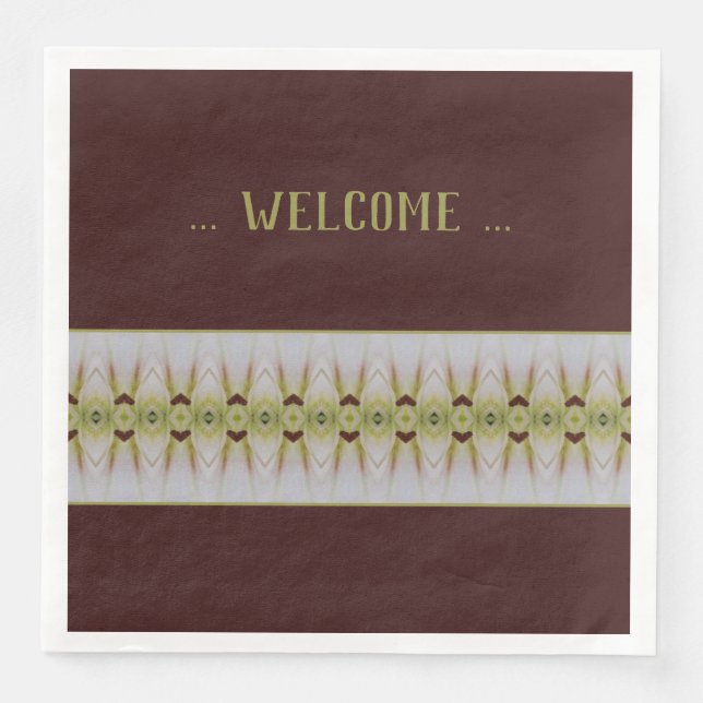 Brown With Lime Green Napkin (Front)