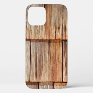 Brown wood iPhone 12 case