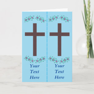 Brown Wood Cross Your Text Bookmark Greeting Cards