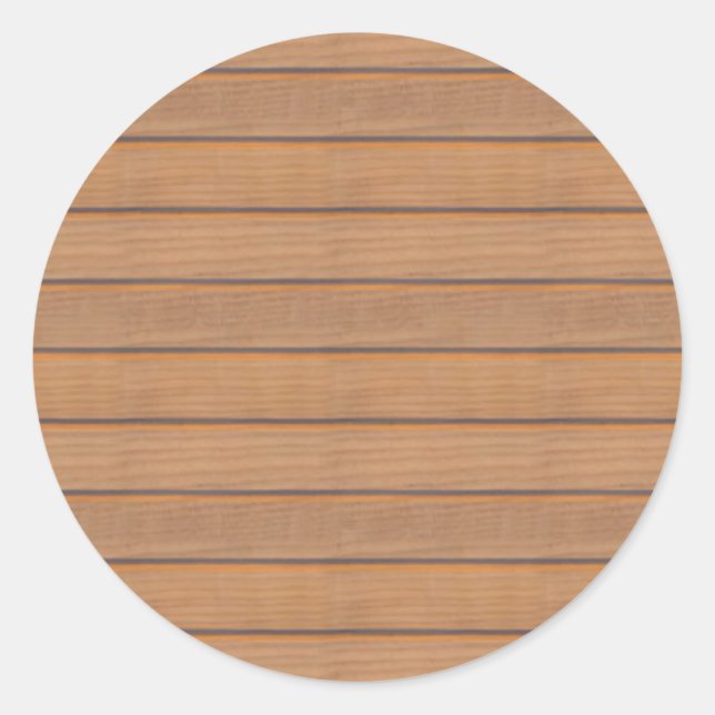 Brown Wood Custom Blank Nature Elegant Template Classic Round Sticker (Front)