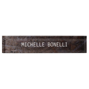 Brown Wood Design Background Plain Legible Modern Nameplate