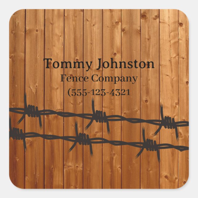 Brown Wood Fence Company  Square Sticker (Front)