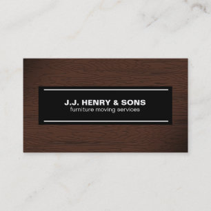 Brown Wood Grain Business Card