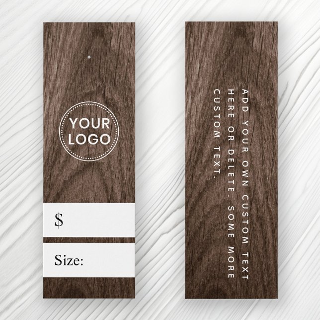 Brown wood grain look price tag (Creator Uploaded)