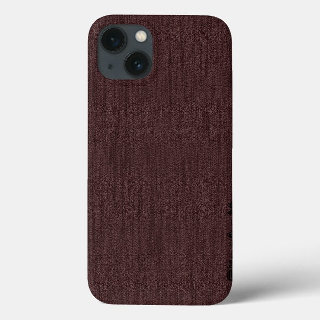 Brown Wood Grain Monogram Case-Mate iPhone Case (Back)