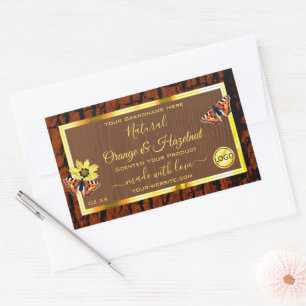 Brown Wood Grain Tree Bark Product Labels Add Logo