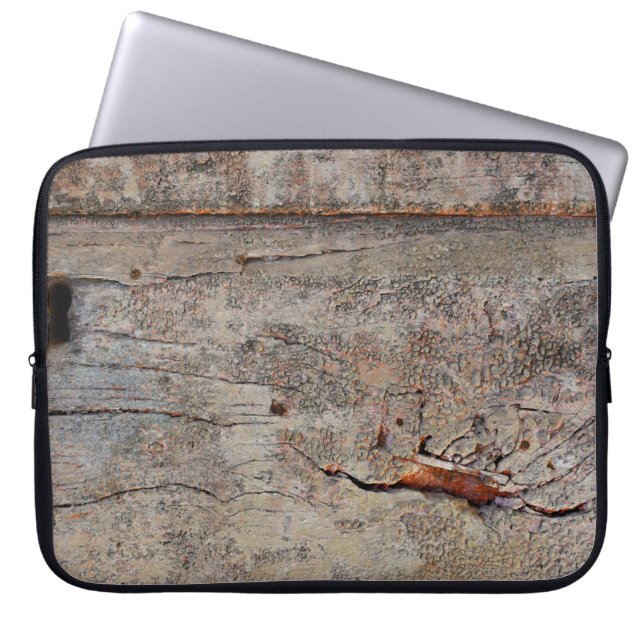 Brown wood laptop sleeve (Front)