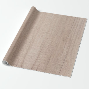 Brown Wood Look Classic Rustic Nostalgic Elegant Wrapping Paper