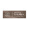 Brown wood look modern logo, name and title