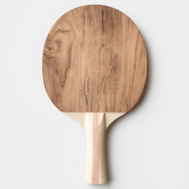 Brown wood pattern ping pong paddle (Front)