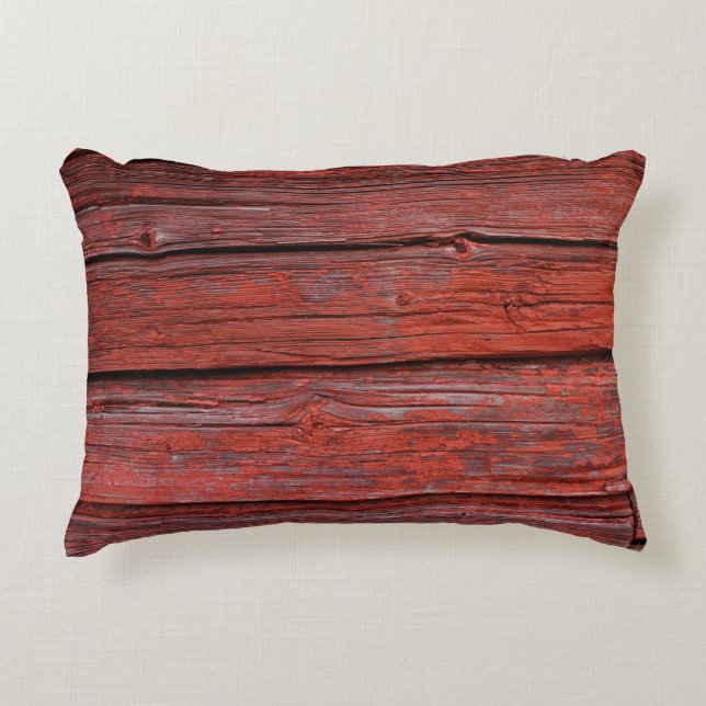 Brown wood plank decorative cushion (Front)