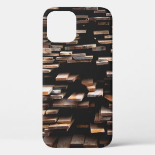 Brown wood planks photography iPhone 12 case