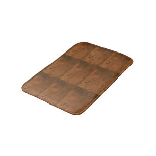 Brown wood Rustic pattern Bath Mat
