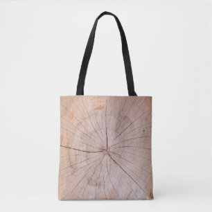 Brown wood slab tote bag